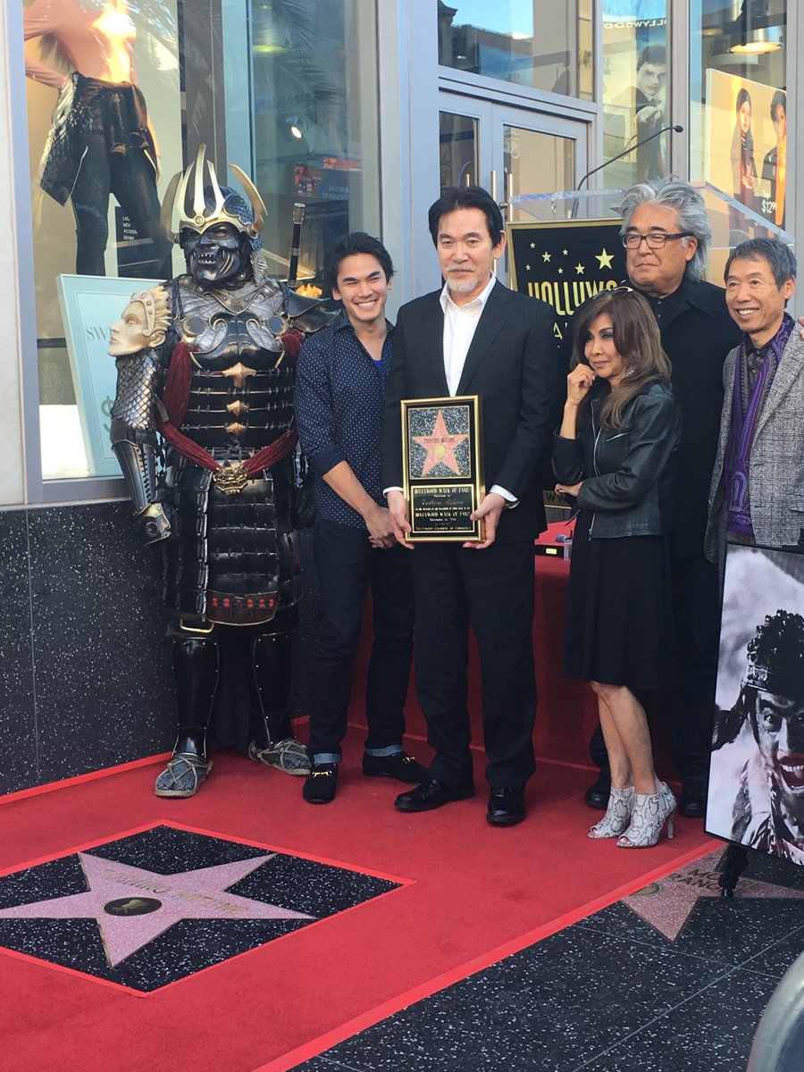 AFIFEST's tweet photo. Toshiro Mifune immortalized on the Hollywood Walk of Fame by his family and the cast of MIFUNE: THE LAST SAMURAI #wofstargirl #AFIFEST https://t.co/M4tKqBVUT6