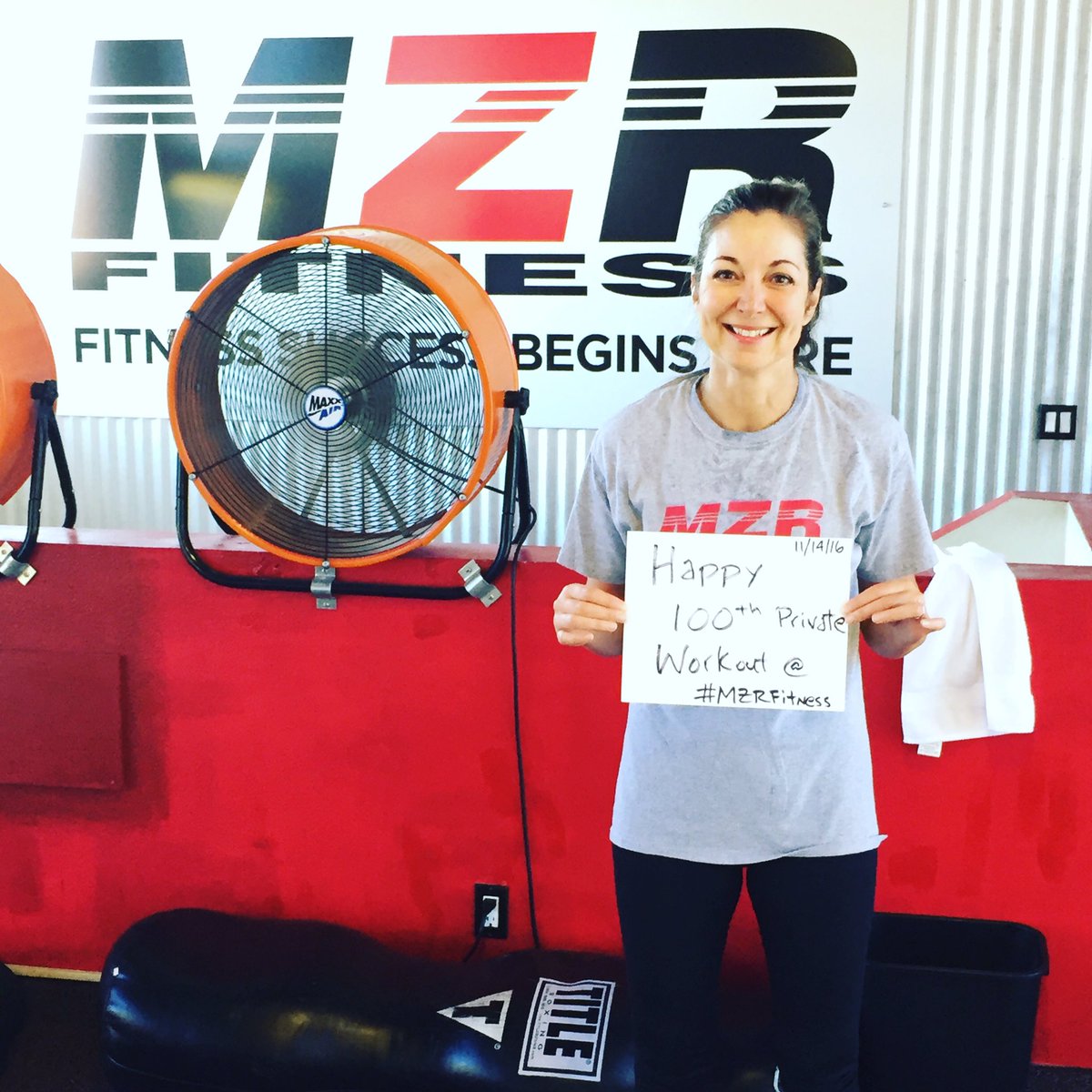 mikezrobinson's tweet photo. Congrats to Susan Schmidt who just celebrated her 100th one on one personal training session @MZRFitness today! #fitfam #exercise #workout https://t.co/iezfimcYS8