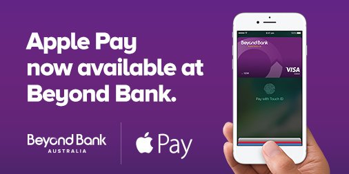 BeyondBank's tweet photo. We’re excited to introduce Apple Pay for Beyond Bank customers!
https://t.co/ZH16ejuLAS #applepay #beyondbank https://t.co/wTIXogyvdB