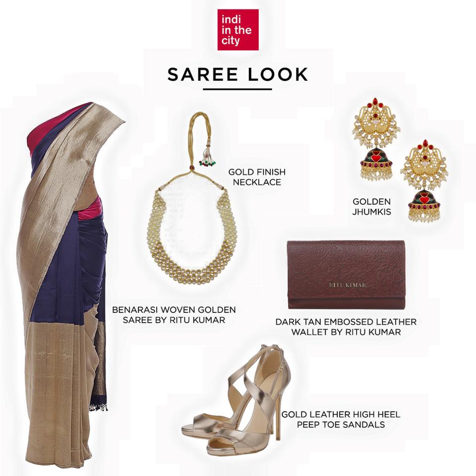 IndiInTheCity's tweet photo. With cartloads of weddings up the ally, try out this saree look and dazzle in the celebrations #BringingSareeBack #saree #TuesdayMotivation https://t.co/GakOBfkGGk