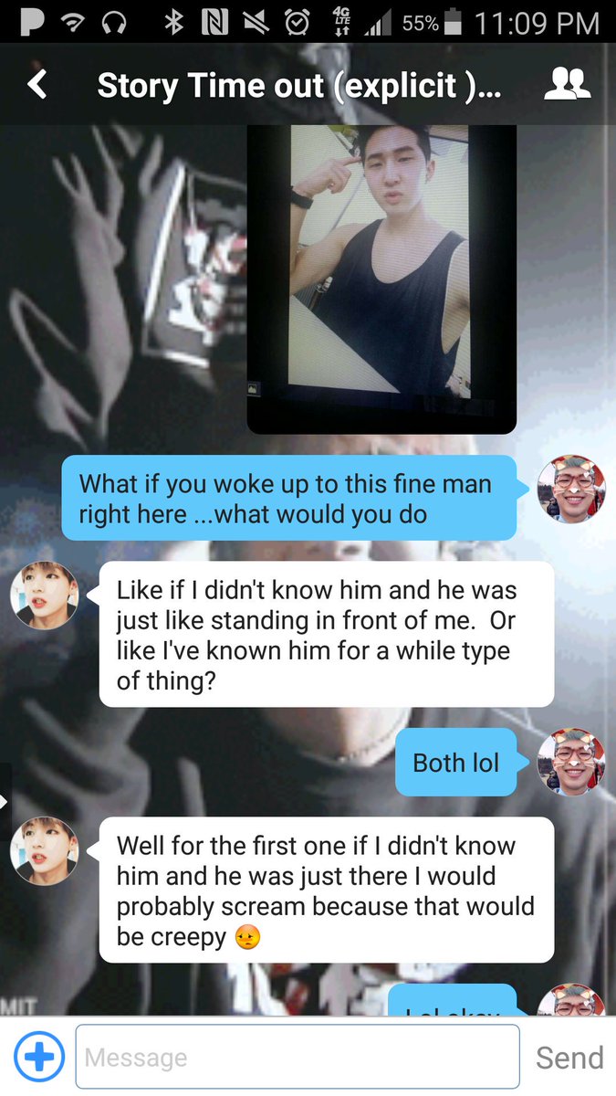 ChayKyles's tweet photo. @HerFavoriteOppa 
When you send your friends sexy pictures of your favorite youtuber..so what would you do?? Her awnser though haha how cute https://t.co/2h59c9btot