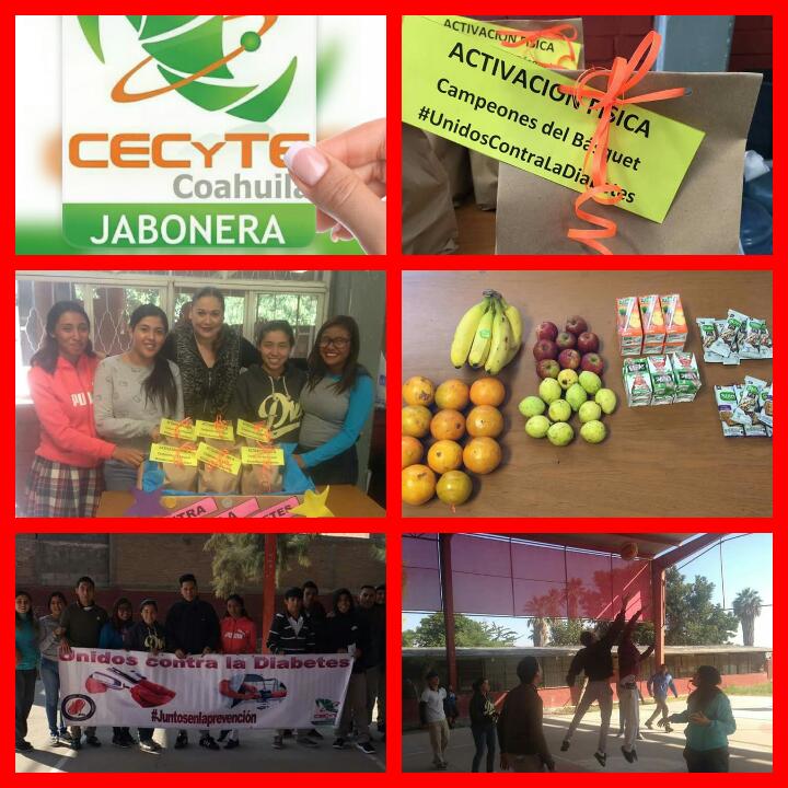 Alumnos de La Jabonera participan en juego de Básquetbol como parte de la semana de actividades contra la Diabetes.

#Unidosenlaprevencion