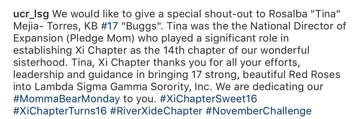 ucr_lsg's tweet photo. Day 3: #MommaBearMonday dedicated to former Nat. DOE Southern 🌹❤️
#XiChapterSweet16 #XiChapterTurns16 #RiverXideChapter #NovemberChallenge https://t.co/o32RFQDOmo