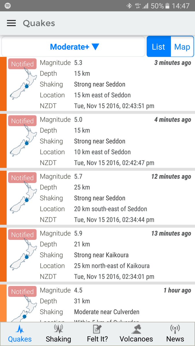 Flyin_GC's tweet photo. All over 5 in short time frame @geonet working overtime. #eqnz certainly keeping us on edge. https://t.co/5RyBldZpAj