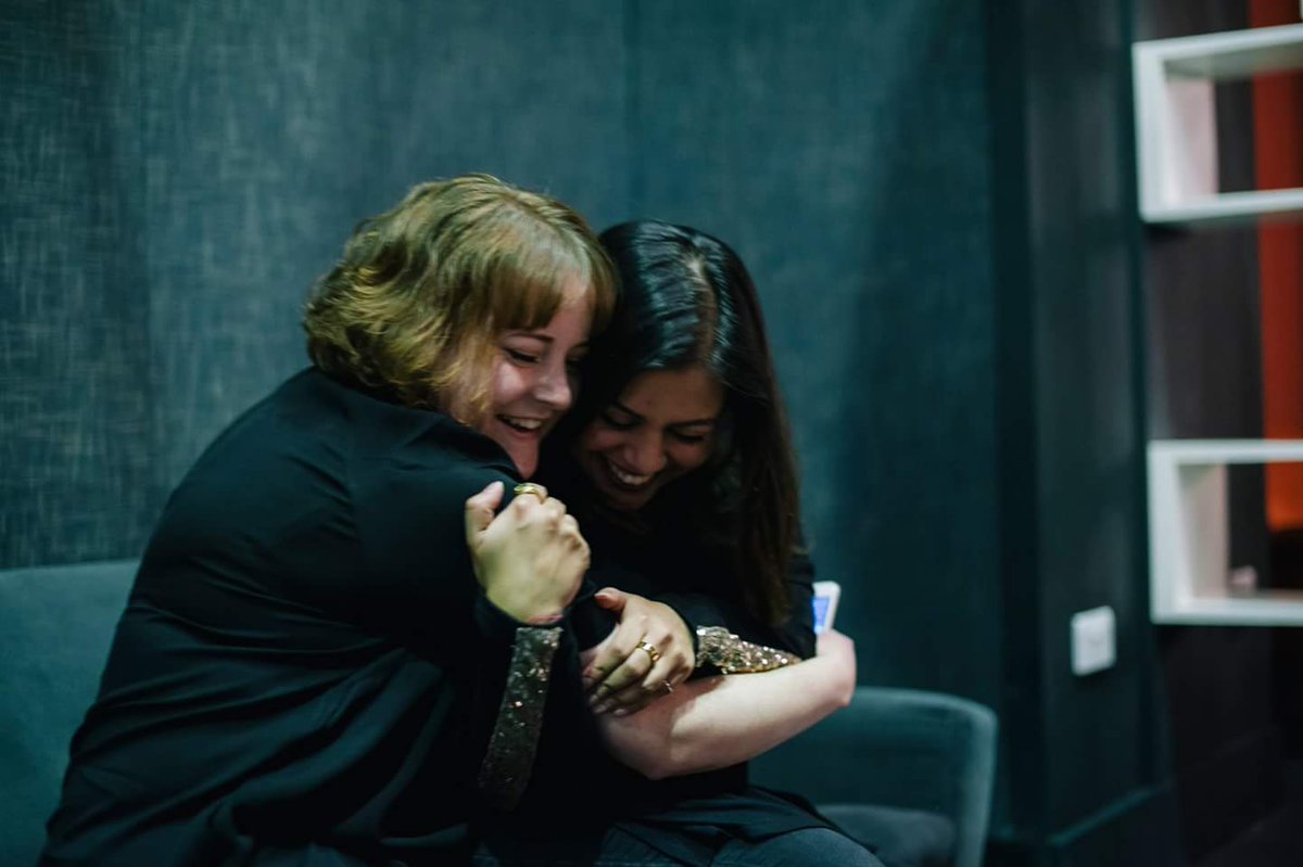 This was an epic moment w <a href="/kmurrayclark/">Kat Murray-Clark</a> on the night we won <a href="/TheGBDE/">Diversity Experiment</a> the real win was our friendship and sharing the experience of <a href="/sxsw/">SXSW</a> ❤️✊