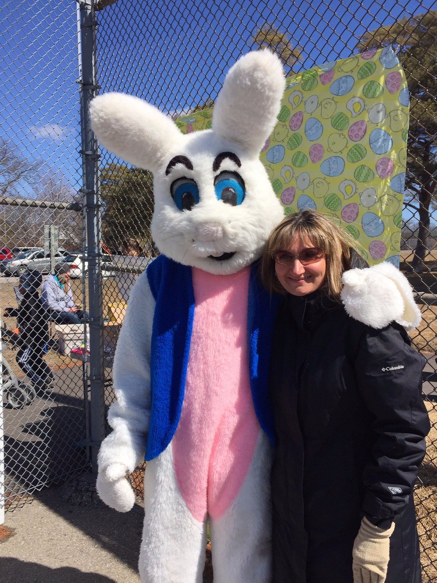 MaxxCoughlan's tweet photo. I work hard to make my community an awesome place-even if I have to volunteer to dress up as a rabbit @JACO_CP, #JAWorksHard #ForwardBanking https://t.co/h6KQfgc5cL