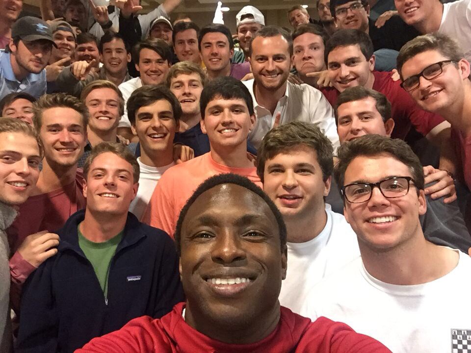 A big thank you to <a href="/CoachAvery6/">Avery Johnson</a> and Athletic Director Bill Battle for coming to the house to speak tonight! We are #BuckledUp