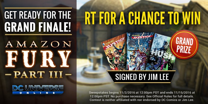 DCUO's tweet photo. Only a few hours left to enter our #AmazonFury RT to Win #sweepstakes! Share your excitement and retweet this now! https://t.co/eWdRPZSKxJ https://t.co/v3YOQVITPB
