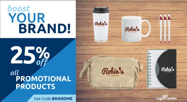 logogarden's tweet image. All promo items are 25% this week. Make a #logo or log into your account to #save. buff.ly/2f9AEvV
