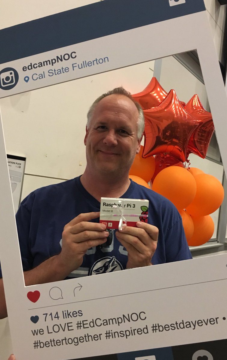 EdCampNOC's tweet photo. time to get #STEMy with this @Raspberry_Pi! Thank you @CSUF_EdTech for your donation to @EdCampNOC! We 💚 you &amp; your generous support! https://t.co/YtVdvpghzY