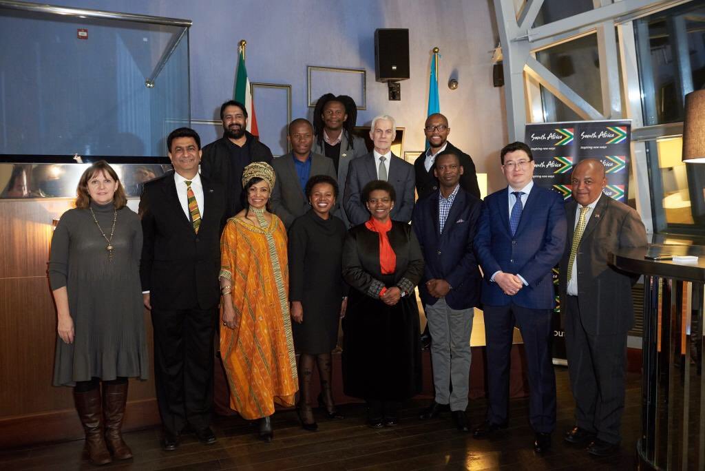 SAEmbassyKZ's tweet photo. HE Ms Mfeketo,Deputy Minister of International Relations and Cooperation of RSA,presented Exequator to Mr Nurlan Abduov on 10.11.2016. https://t.co/sNfexKmqNV