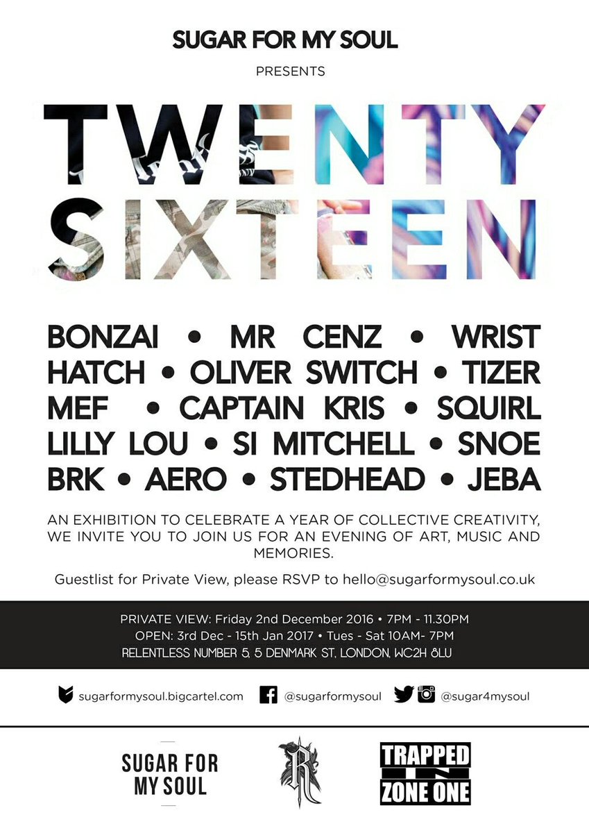 We at <a href="/sugar4mysoul/">Sugar For My Soul</a> are proud to present our forthcoming show #TwentySixteen, in collaboration with <a href="/relentlessdrink/">RelentlessEnergy</a> facebook.com/events/1812034…