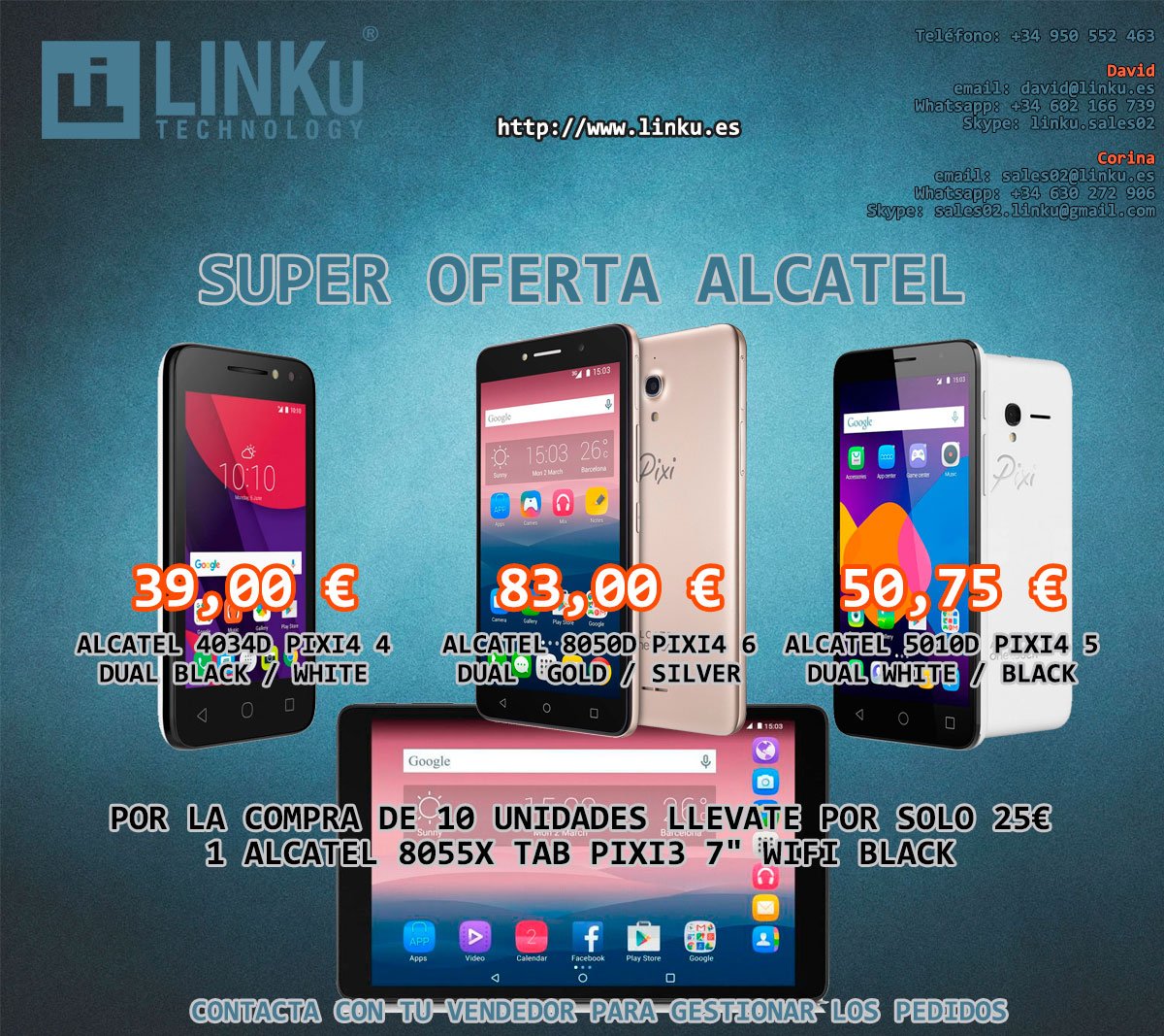 LinkuTechnology's tweet photo. Super Oferta Alcatel. No la dejes escapar... https://t.co/EgE3rMaIQx