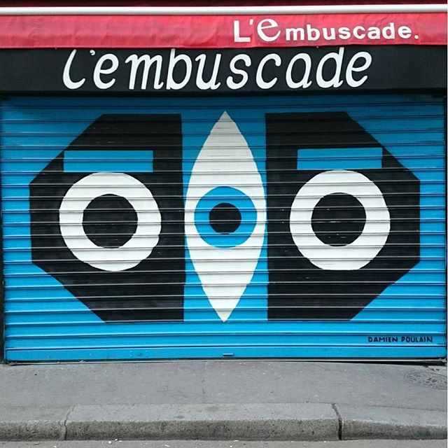 #DamienPoulain – Rideau de fer de l'embuscade Oberkampf - #75011 Paris - my-street-art.paris/damien-poulain… - #Graffiti