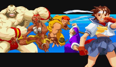 I did the whole Street Fighter parody opening for JLA. Here's my storyboard, a screenshot from Youtube and of course the SFAlpha 2 opening.