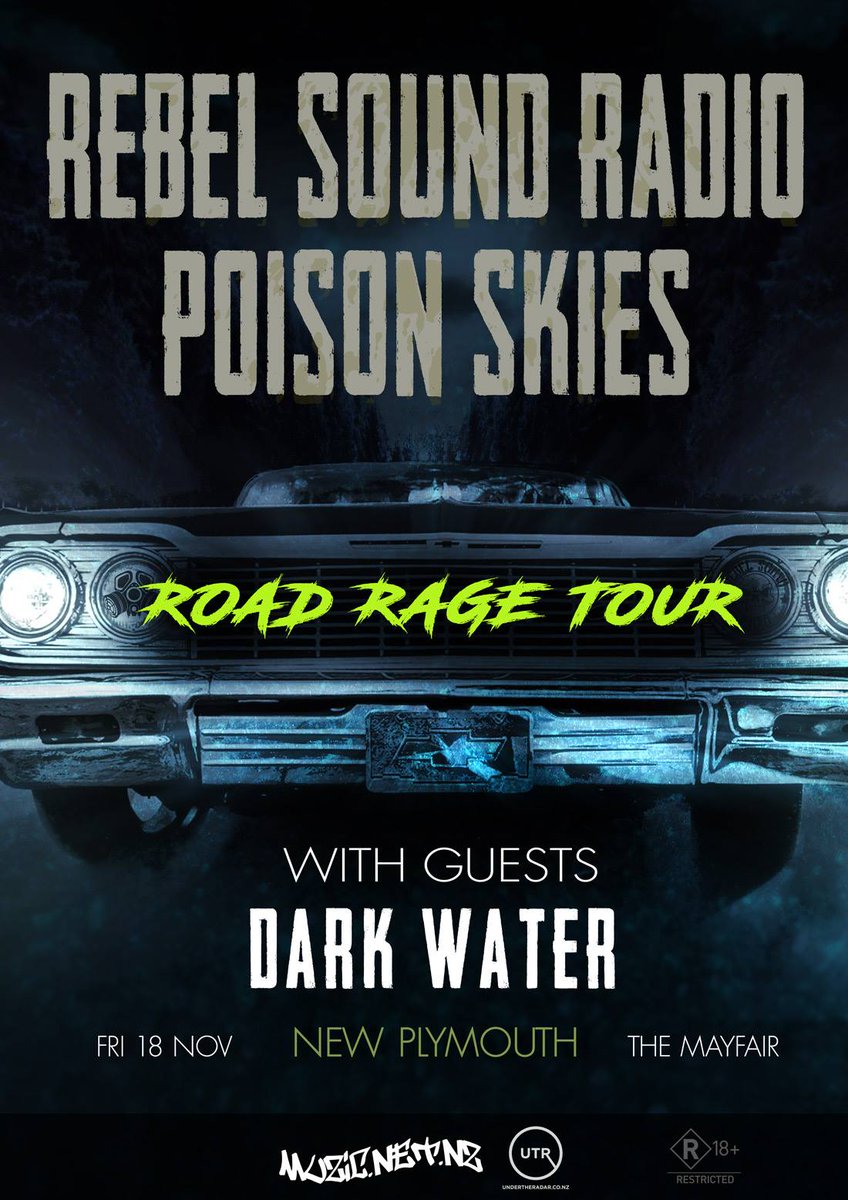Poison_Skies's tweet photo. See you on Friday eve New Plymouth! #roadragetour @rebelsoundradio @darkwaternz  @TheMayfairNP https://t.co/TuXhE2MNoN