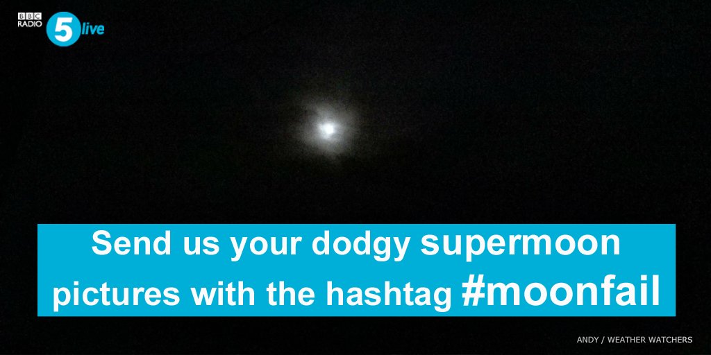 bbc5live's tweet photo. Did you get a good glimpse of last night’s supermoon, or did you have an epic #moonfail? 📻 https://t.co/1UmMyjchwm https://t.co/r5peN2sbBE