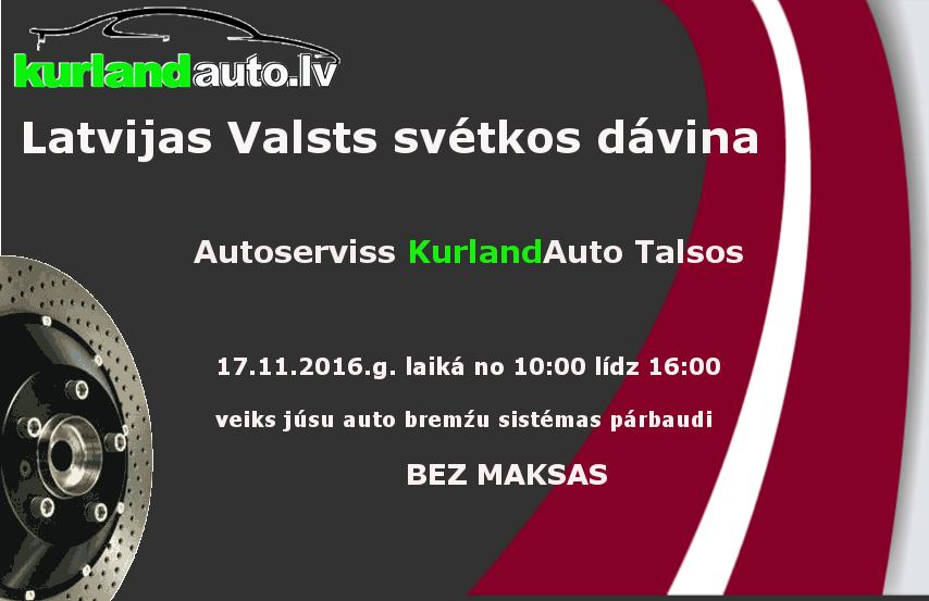 kurlandauto's tweet photo. Svētkos strādājam : 17.11. no 9:00-16:00., 18.,19.,20.11. brīvs. https://t.co/gtlC8SwRdg