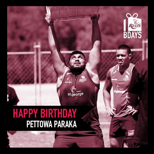 Reds_Rugby's tweet photo. Happy 23rd Birthday, champ!
We hope you have the best day. 🎉 #RedsBday #RedsRugby https://t.co/t1I0bmcS7e