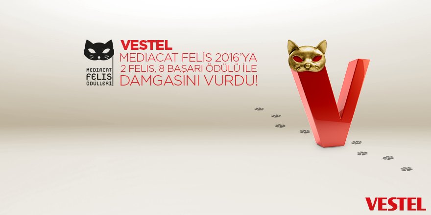 Vestel, Mediacat Felis 2016’ya 2 Felis, 8 başarı ödülü ile damgasını vurdu! #felis2016
