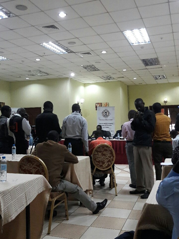 Sam Rwakoojo (@srwakoojo) on Twitter photo Outgoing <a href="/UgandaEc/">The Electoral Commission - Uganda</a> chairman Kiggundu addressing the media at Imperial Royale Hotel after 14 years of dedicated service Outgoing <a href="/UgandaEc/">The Electoral Commission - Uganda</a> chairman Kiggundu addressing the media at Imperial Royale Hotel after 14 years of dedicated service