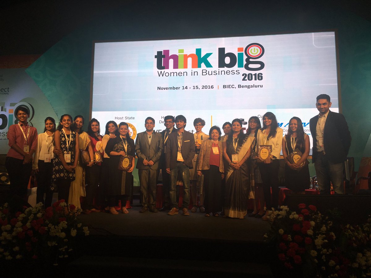 wethinkbig2016's tweet photo. #WEChallenge Jury &amp; Contestants in unison celebrating #big ideas @indiagoinglobal @Ratnaprabha_IAS @soniparul @ https://t.co/y35TOcDQ1l