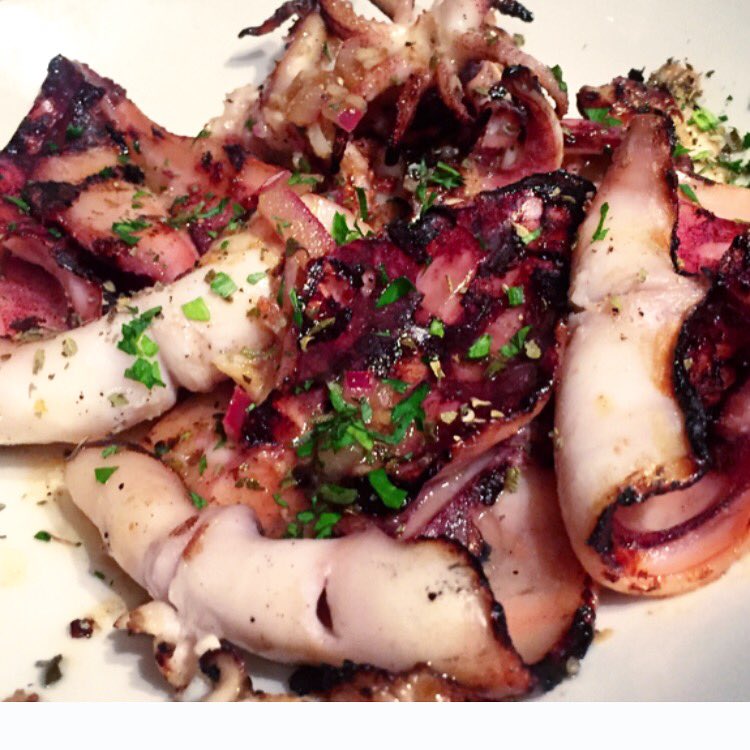 Our fresh #kalamari is chargrilled to perfection with olive oil, lemon and our signature Greek seasonings