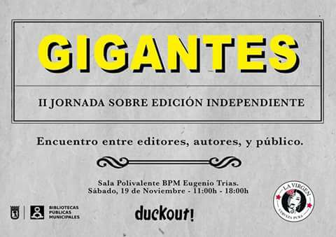 bandaaparteedit's tweet photo. Este finde en #Madrid volvemos a ser #Gigantes de la edición gracias a @Ed_Milwaukee y @Ofegaboused ¡Vente! Un día completo de libros!! https://t.co/3RDKa6vxkb
