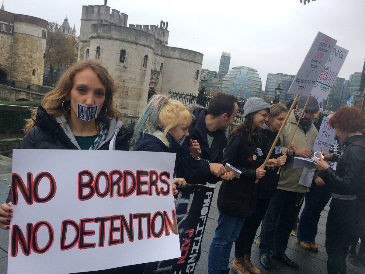 GlobalJusticeUK's tweet photo. Migration is not a crime - we need social justice not criminal justice #stopthesummit #edcs16 https://t.co/QmPumj3Kq7