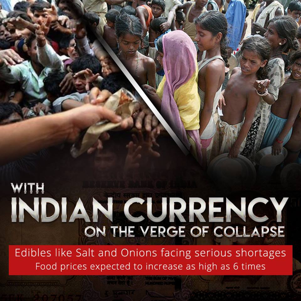 India suffering from shortage of food. There is too many people are hungry may Allah help these people. 
#IndiaFoodCrisis
