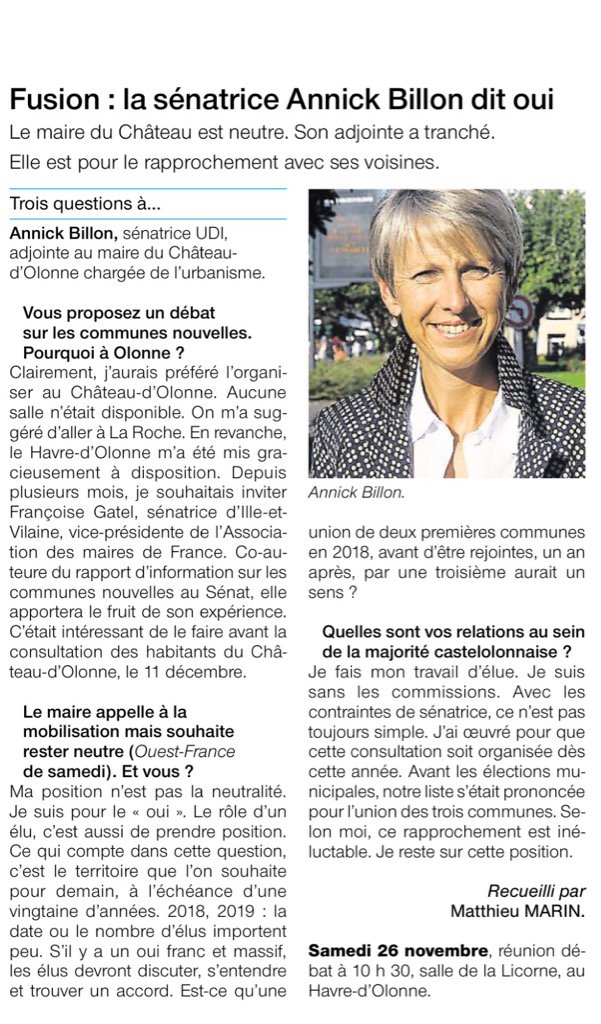 #Vendée oui à la commune nouvelle, respectons nos engagements de campagne, et travaillons pour notre territoire.