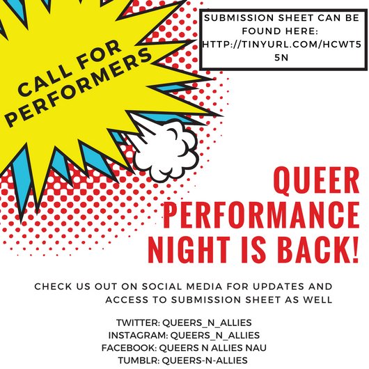 Queers_N_Allies's tweet photo. QPN is back & ready 4 performers! This weekend join us as we #PerformToTransform! Submissions:in by midnight on Fri 11/18! See you soon! <3 https://t.co/aWR5qvnZVy