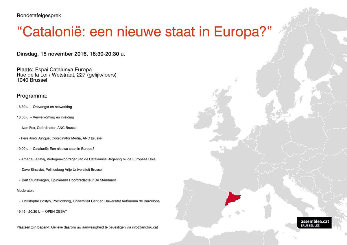 MartiEstruch's tweet image. Vanavond in Brussel, ronde tafel "Catalonië: een nieuwe staat in Europa?" met @aaltafaj, @ivanfoxivan, @BartSturtewagen, @chris_krast e.a.