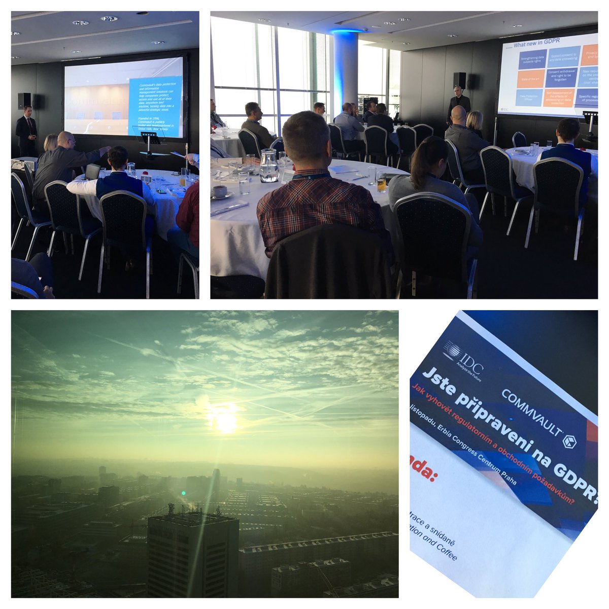 Early sunny morning in Prague. Are you ready for GDPR? Data protection matters! 36% are already late. #GDPR #IDCCEE