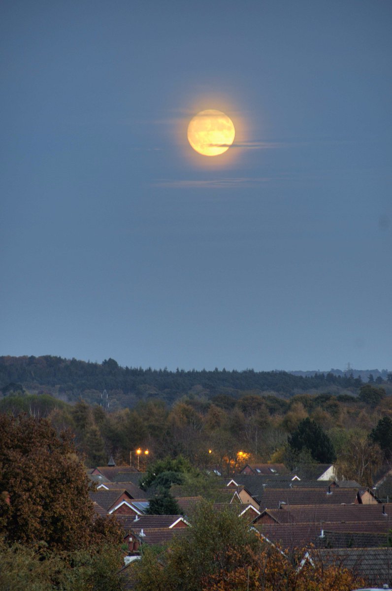 postps's tweet image. The moon over St Catherine's Hill, Christchurch from North Moordown.
#supermoon #bournemouth