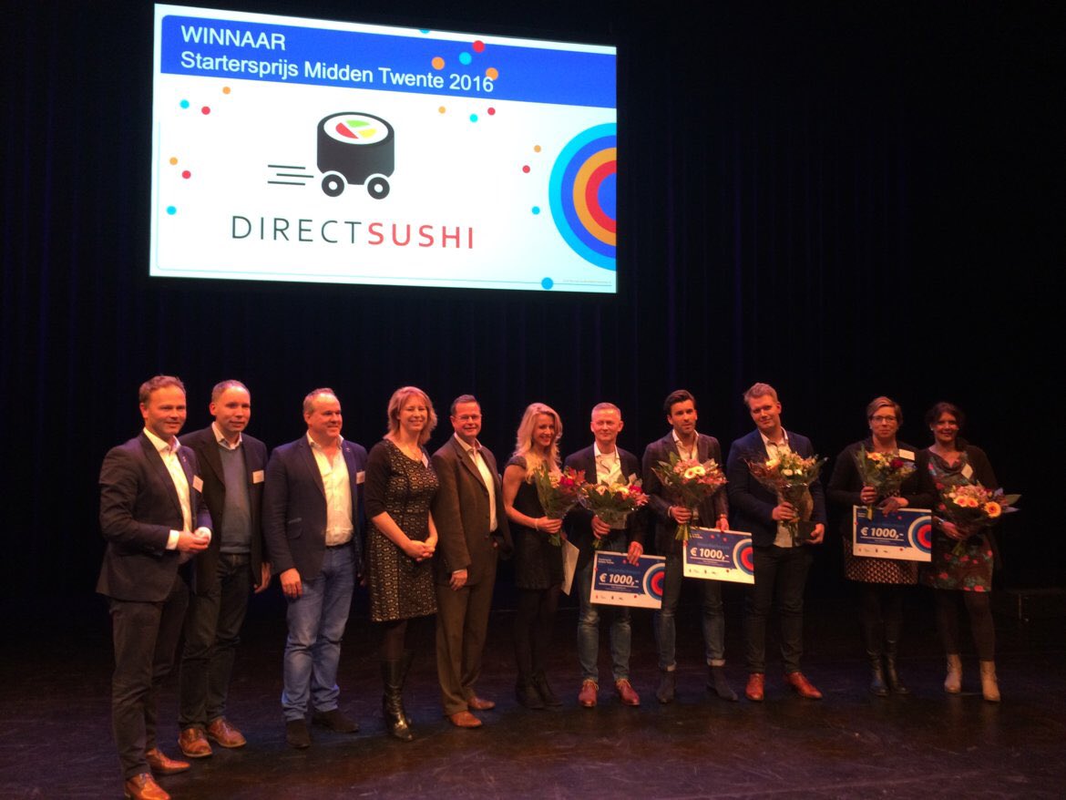 IkStartSmart's tweet image. @DirectSushimuit Hengelo wint Startersprijs Midden Twente 2016; gefeliciteerd en veel succes voor de toekomst