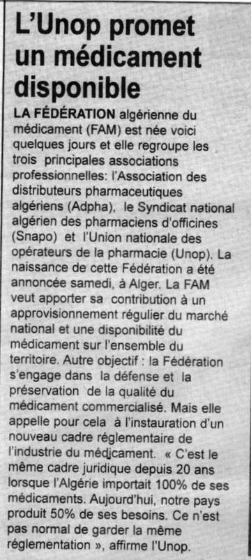 UNOPdz_'s tweet photo. 📝 [Revue de presse] / L'expression  ⬇
#Algérie #UNOP #ADPHA #SNAPO #FAM https://t.co/HGxH67HXF7
