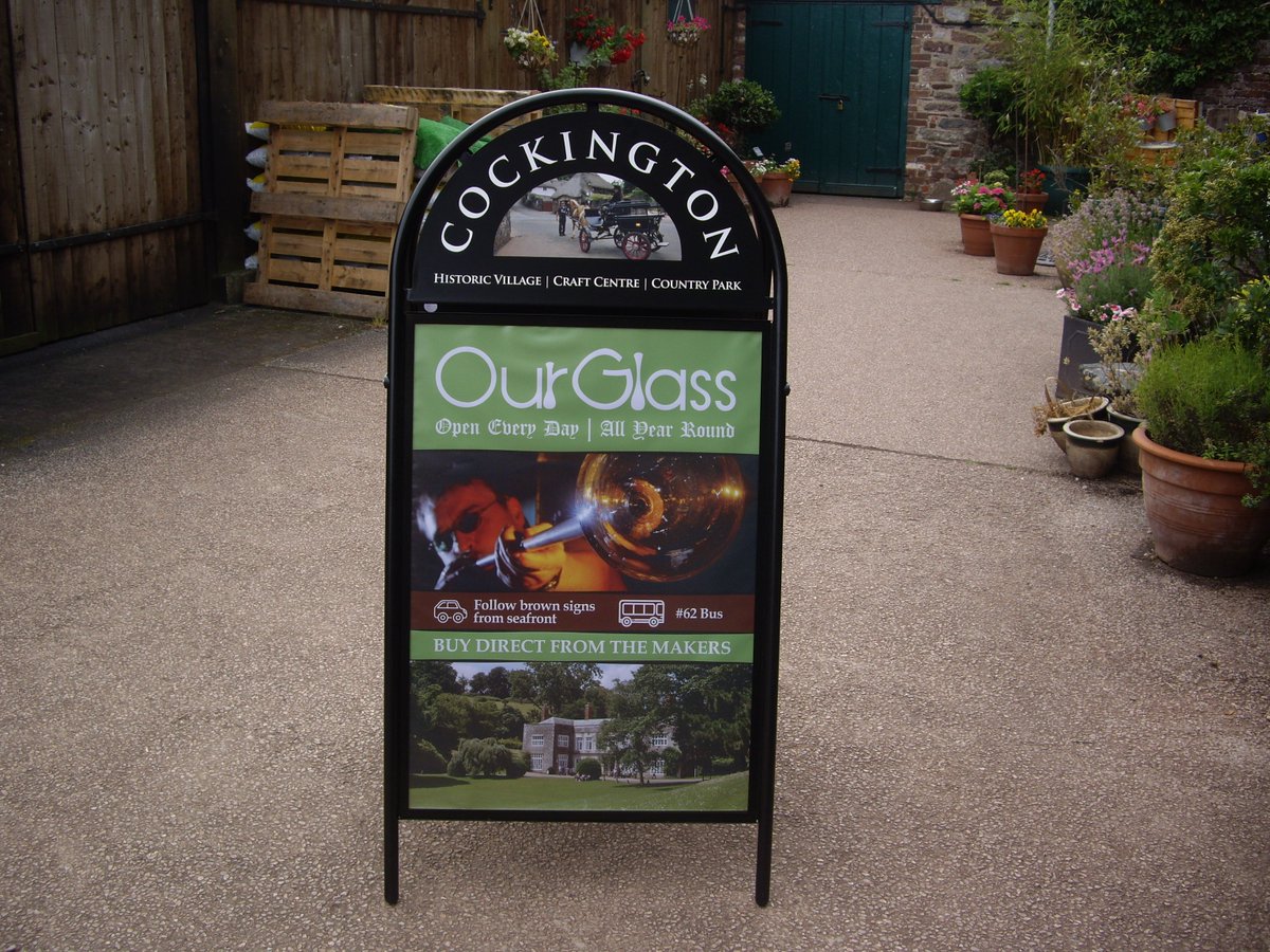 CockingtonGlass's tweet photo. Our A-Board. Have you spotted it?  OurGlass OPEN EVERY DAY @ilovesouthdevon @CockingtonC @CockingtonChoc @Torbay_Hour https://t.co/fvK5aaHoEH