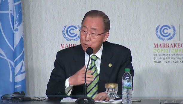 UNFCCC's tweet photo. .@UN's Ban: "#ClimateAction has become unstoppable. The #ParisAgreement has the highest number of members of all treaties, biz is on board" https://t.co/QhDl9NZr6t
