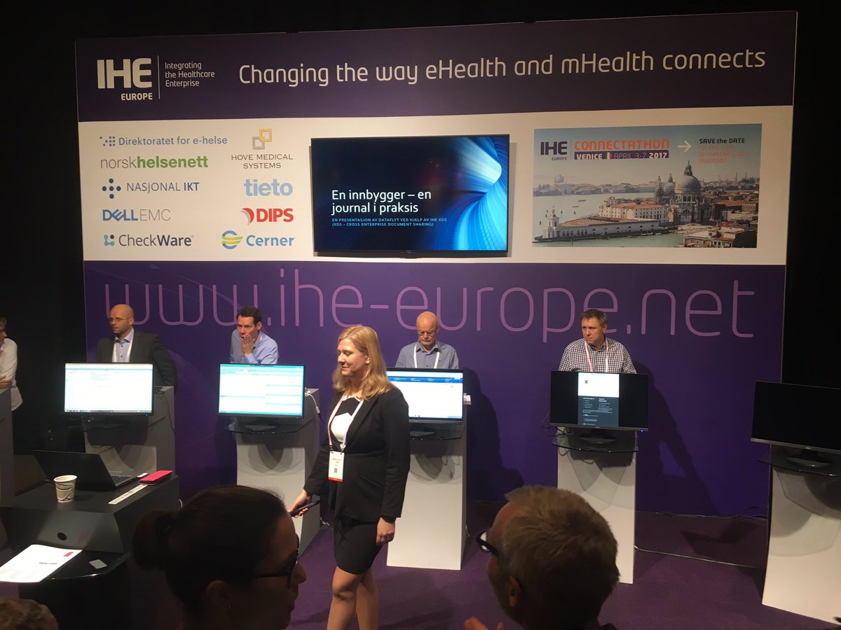 b_melbye's tweet photo. Interoperabilitet - samhandling på tvers av #eHelse systemer #EHiNETC16 #CheckWare #IHE https://t.co/wzsva4FN1e