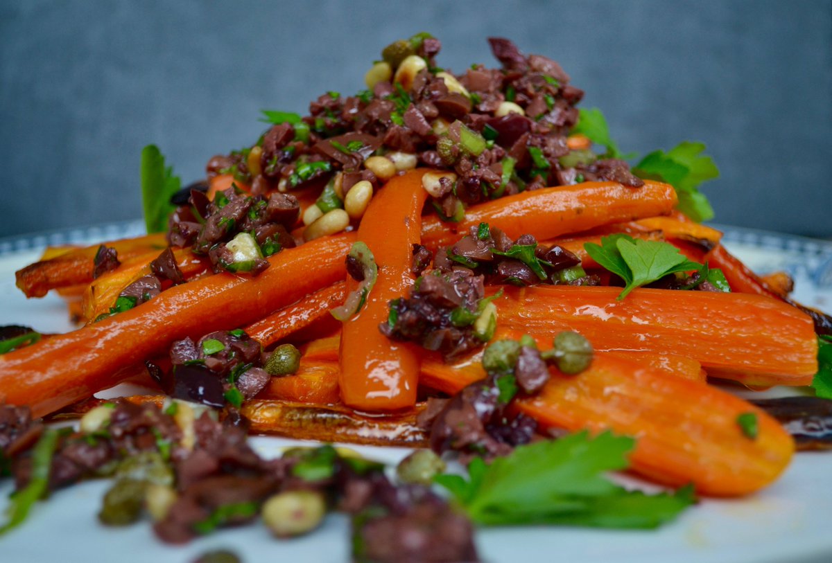 sipandsizzle's tweet photo. Not a lettuce leaf in sight! Carrot Salad with Olive and Pine Nut Salsa recipe on https://t.co/apTmFRK31q https://t.co/ewS5pAqWVh
