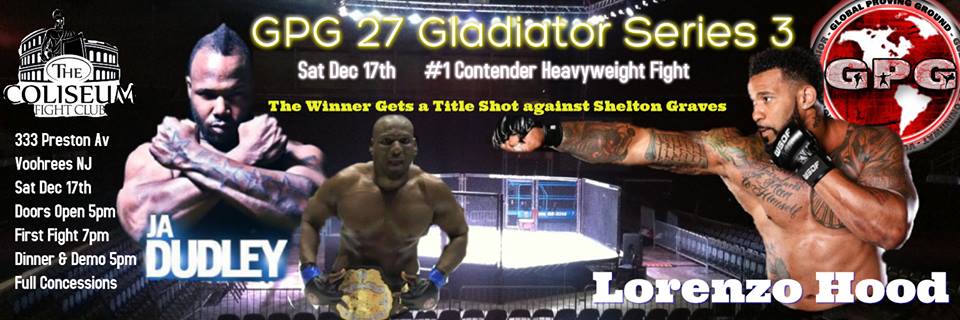 GPGBarbN's tweet photo. GPG 27 Heavyweight Ttitle Contender Fight Lorenzo Hood vs JA Dudley. Tickets are going fast - get them now at https://t.co/FZihG18nhw https://t.co/xUQURZ93bO
