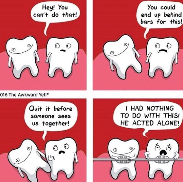 drjacquiesmiles's tweet image. #RepostAlert Who doesn’t love a little #ortho humor?! #BraceYourself ! #braces #behindbars ow.ly/bibs3063ujb
