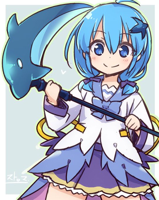 久々に花騎士のデルフィニウムを描きました #フラワーナイトガール  #フラワーナイトガールイラスト 