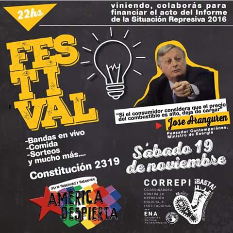 PintaDescalzo's tweet photo. Este sábado @PintaDescalzo apoyando a @CORREPI en Aca. Despierta. Veni y colabora para hacer el inf. Sit. Represiva! https://t.co/5dVZ1ePQ1I