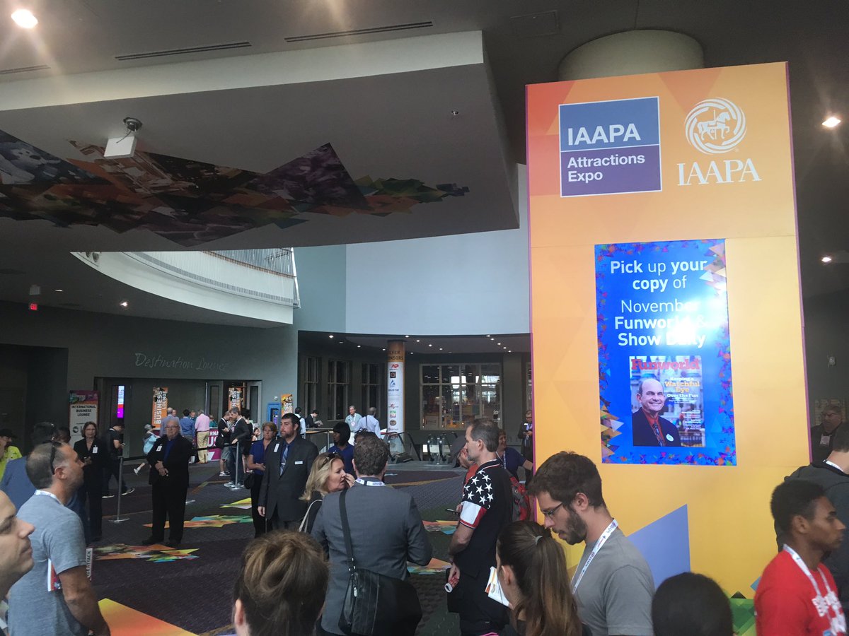 ThemeParkReview's tweet image. Show floor opens in 5 minutes! Coverage starts soon! Be sure to Retweet all our updates from today! #IAAPA2016