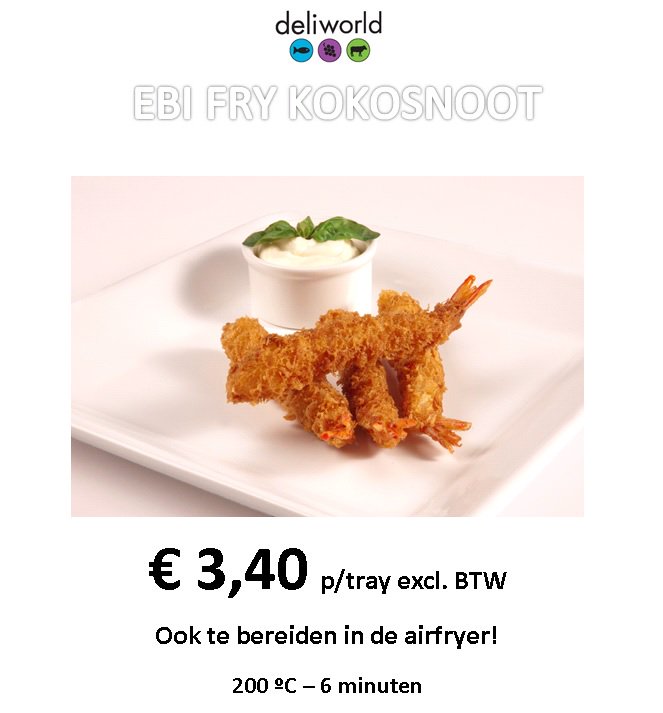 DeliWorld_NL's tweet photo. Wist u dat onze ebi fry kokosnoot garnalen ook in de airfryer kunnen? Lekker en gezond! https://t.co/tHsQWXHyGa