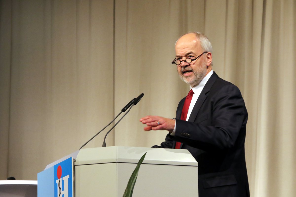 DKGev's tweet photo. T. #Reumann, Präsident der #DKG kritisiert "Aktuell stehen 500 Mio Euro aus der Reform im Stau. Das Geld muss in die Krankenhäuser fließen." https://t.co/bp0EdACjol