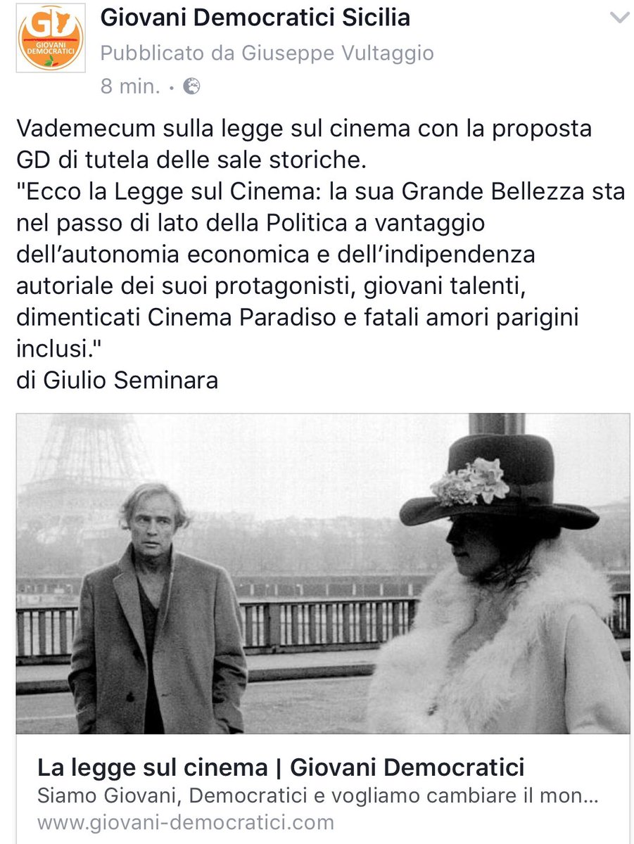 gd_sicilia's tweet photo. Vademecum sulla legge sul cinema con la proposta GD di tutela delle sale storiche @GiulioSeminara @gdnazionale https://t.co/8zY227hPwK https://t.co/YEqoYqU1U1