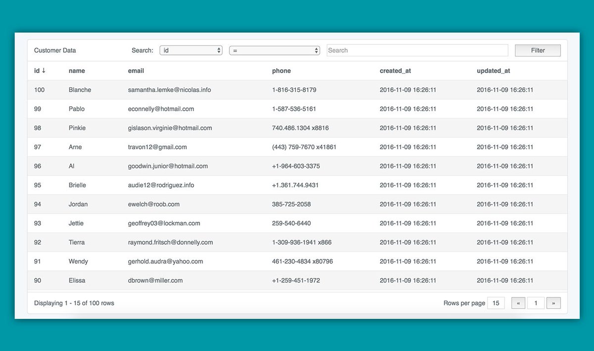 laravelfeed's tweet image. Building data viewer component from scratch using Laravel 5.3 & Vue.js 2 laravelfeed.com/blog/build-fro… #Laravel #laravel53 #tutorial #video #vuejs